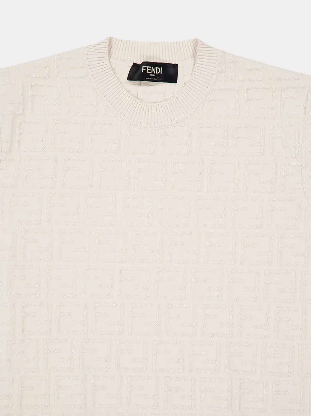 White FF Selleria Cotton Pullover sold by Fashion Clinic product image thumbnail 3