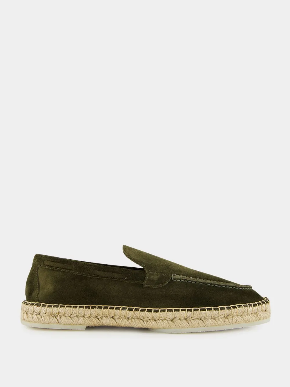 Olive Green Suede Beachside Loafers sold by Fashion Clinic