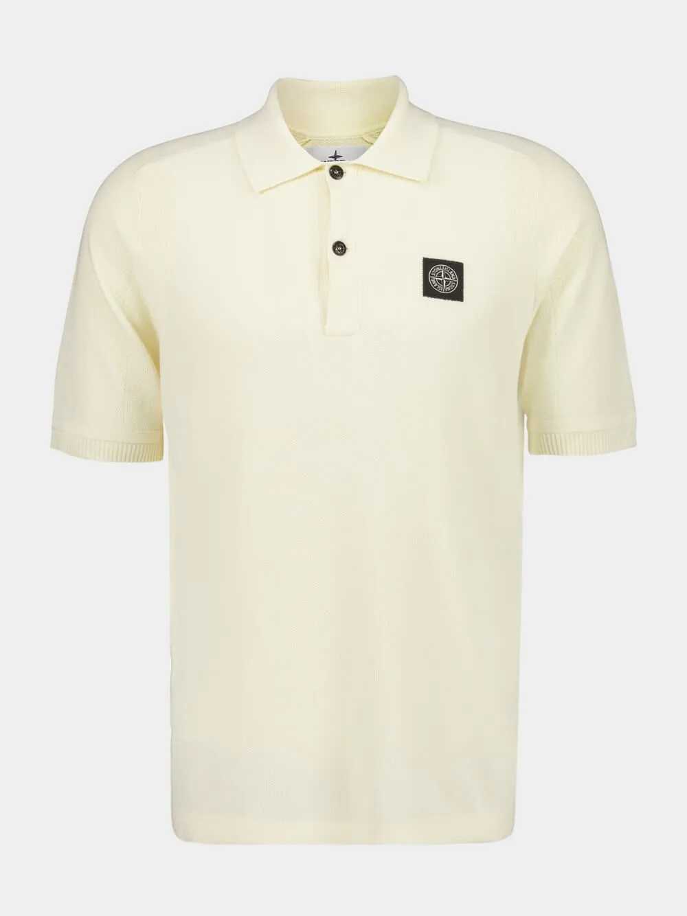 Ivory Organic Cotton Polo Shirt sold by Fashion Clinic