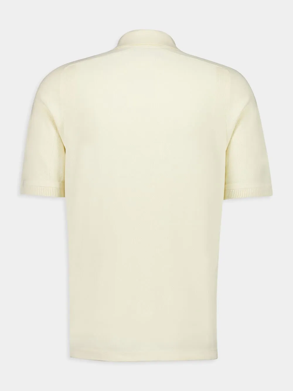 Ivory Organic Cotton Polo Shirt sold by Fashion Clinic product image thumbnail 3