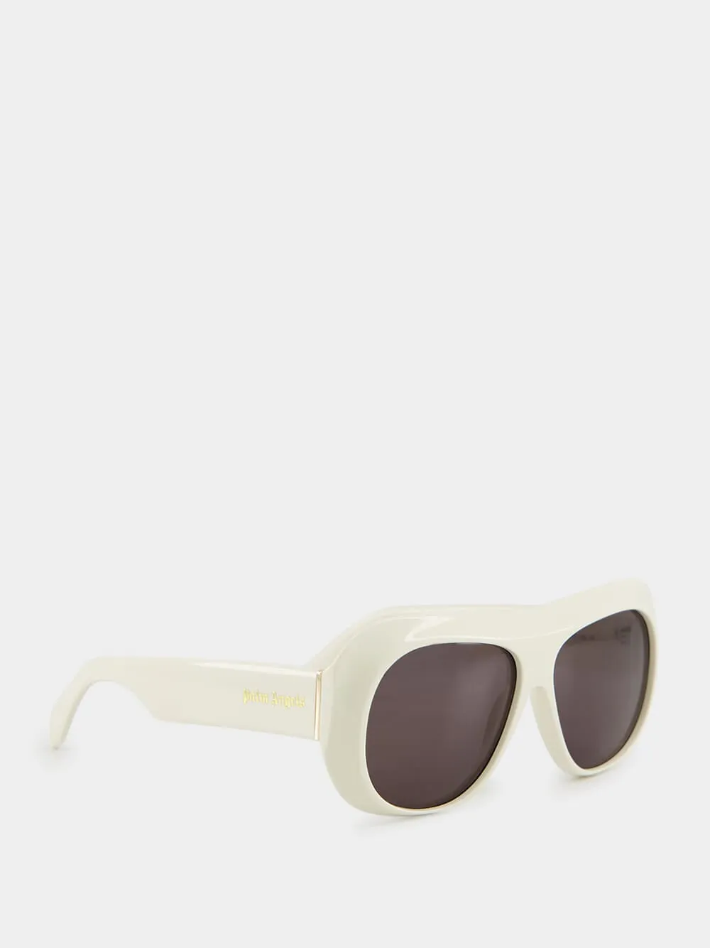 White Elfin Oversized Pilot Sunglasses sold by Fashion Clinic product image thumbnail 2