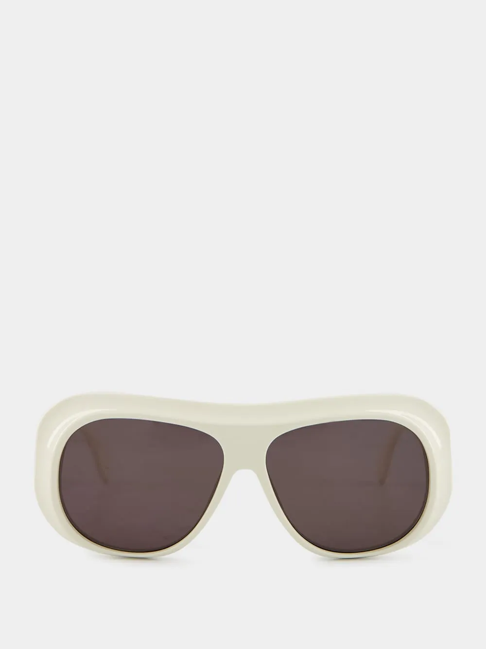 White Elfin Oversized Pilot Sunglasses sold by Fashion Clinic
