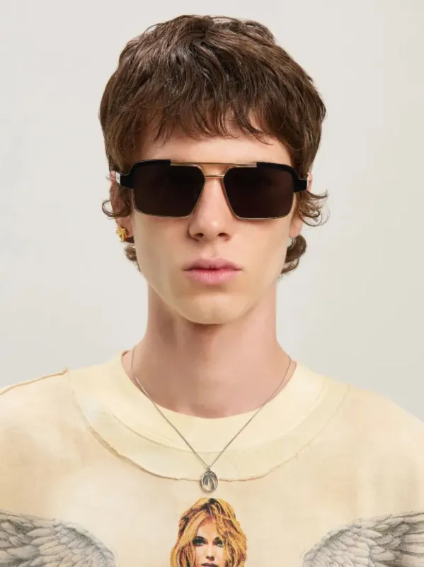 Black Panorama Rectangular Sunglasses sold by Fashion Clinic