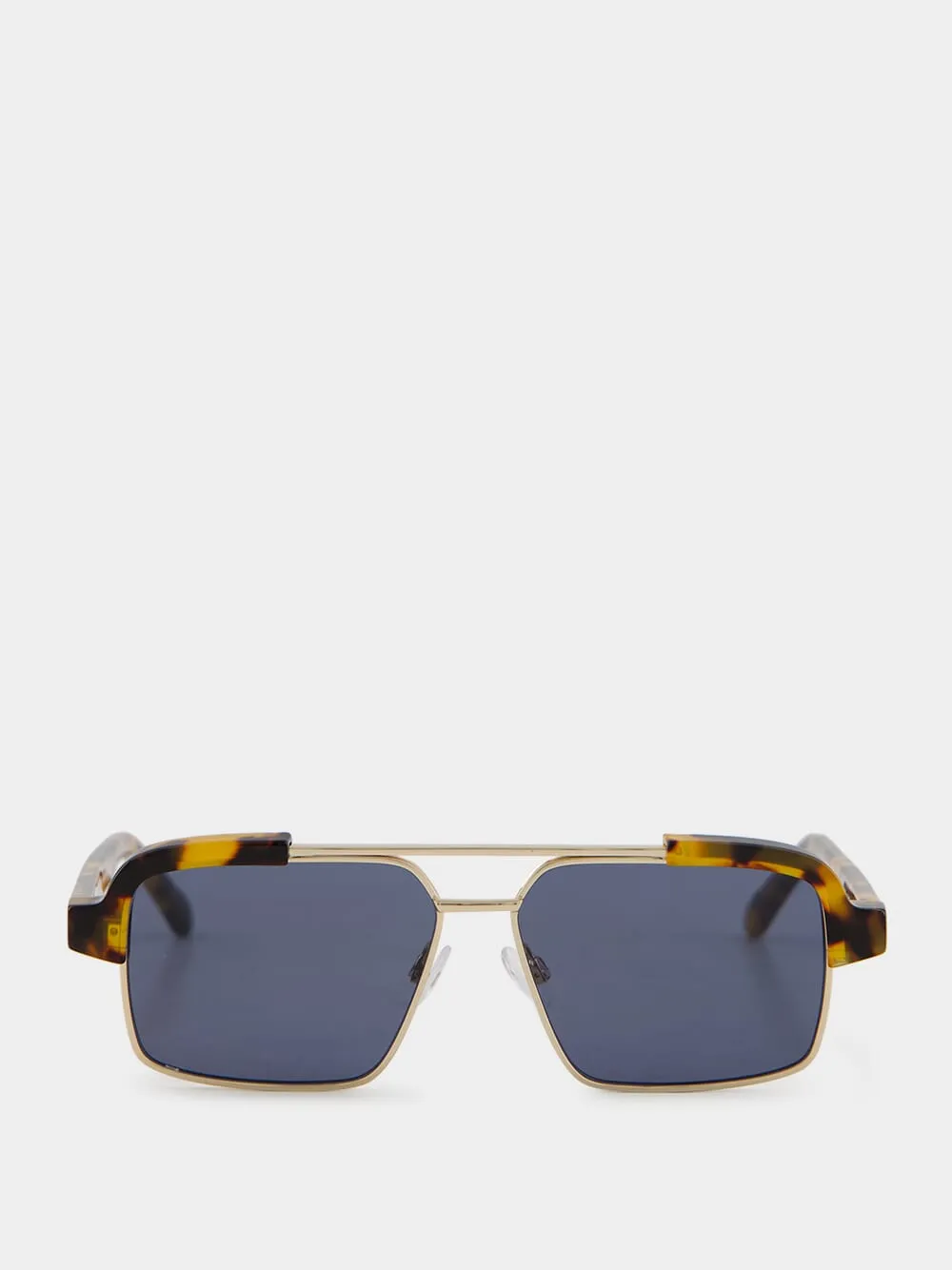 Havana Brown Panorama Rectangular Sunglasses sold by Fashion Clinic