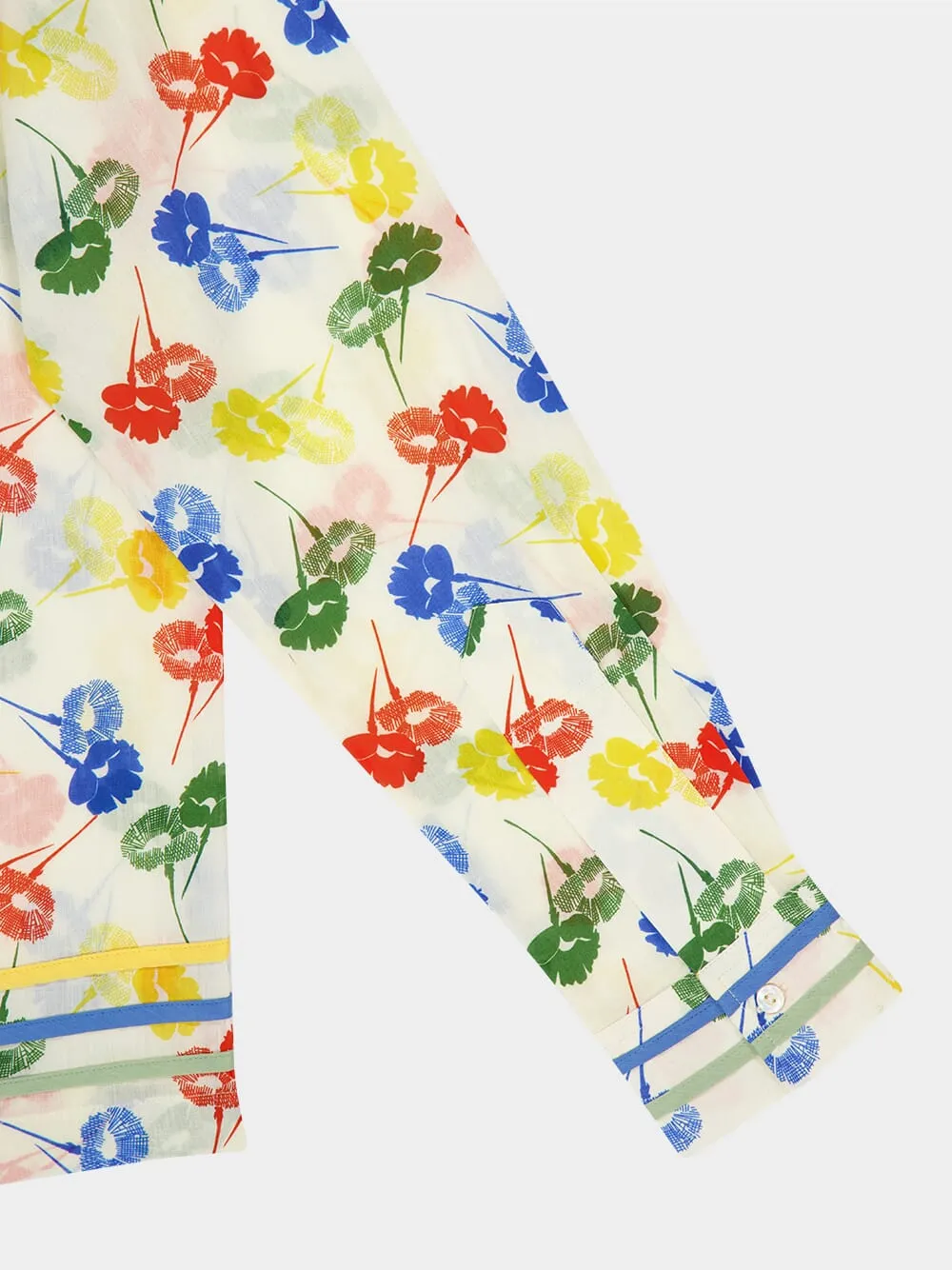 Flower Stamp Long Sleeve Shirt sold by Fashion Clinic product image thumbnail 4