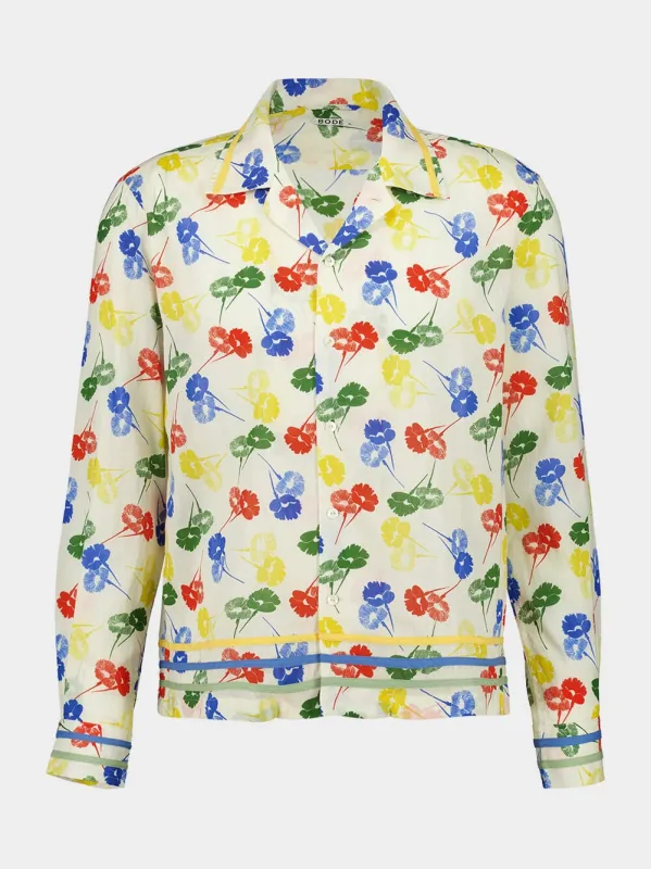 Flower Stamp Long Sleeve Shirt sold by Fashion Clinic