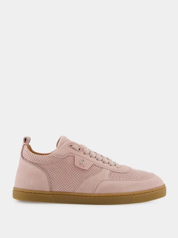 Tutti Rui Vintage Rose Reversed Calf Sneakers sold by Fashion Clinic