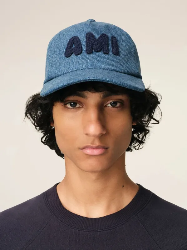 Blue Patch Trucker Cap made by Ami