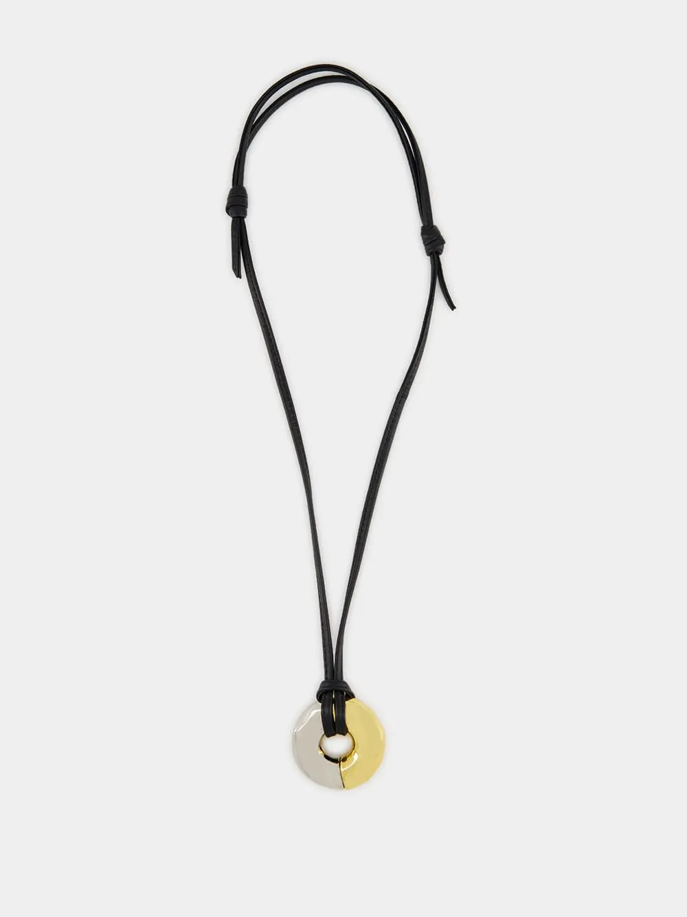 Gold and Silver Brass Dune Necklace sold by Fashion Clinic product image thumbnail 2