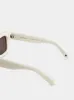 White Virgil Square Sunglasses sold by Fashion Clinic