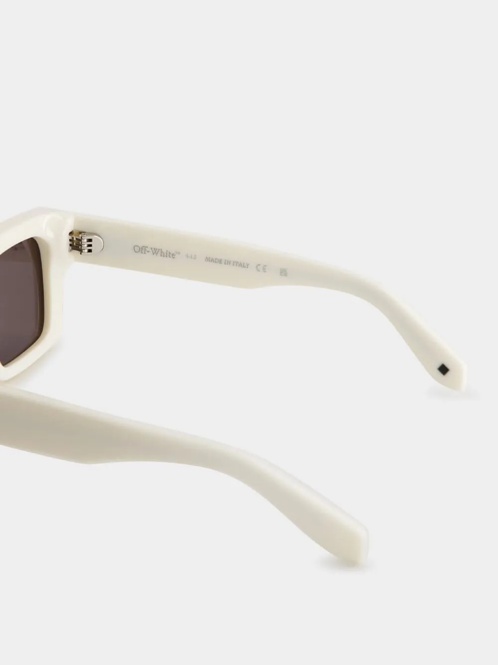 White Virgil Square Sunglasses sold by Fashion Clinic product image thumbnail 4