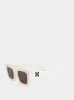 White Virgil Square Sunglasses sold by Fashion Clinic