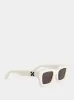 White Virgil Square Sunglasses sold by Fashion Clinic