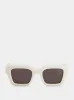 White Virgil Square Sunglasses sold by Fashion Clinic