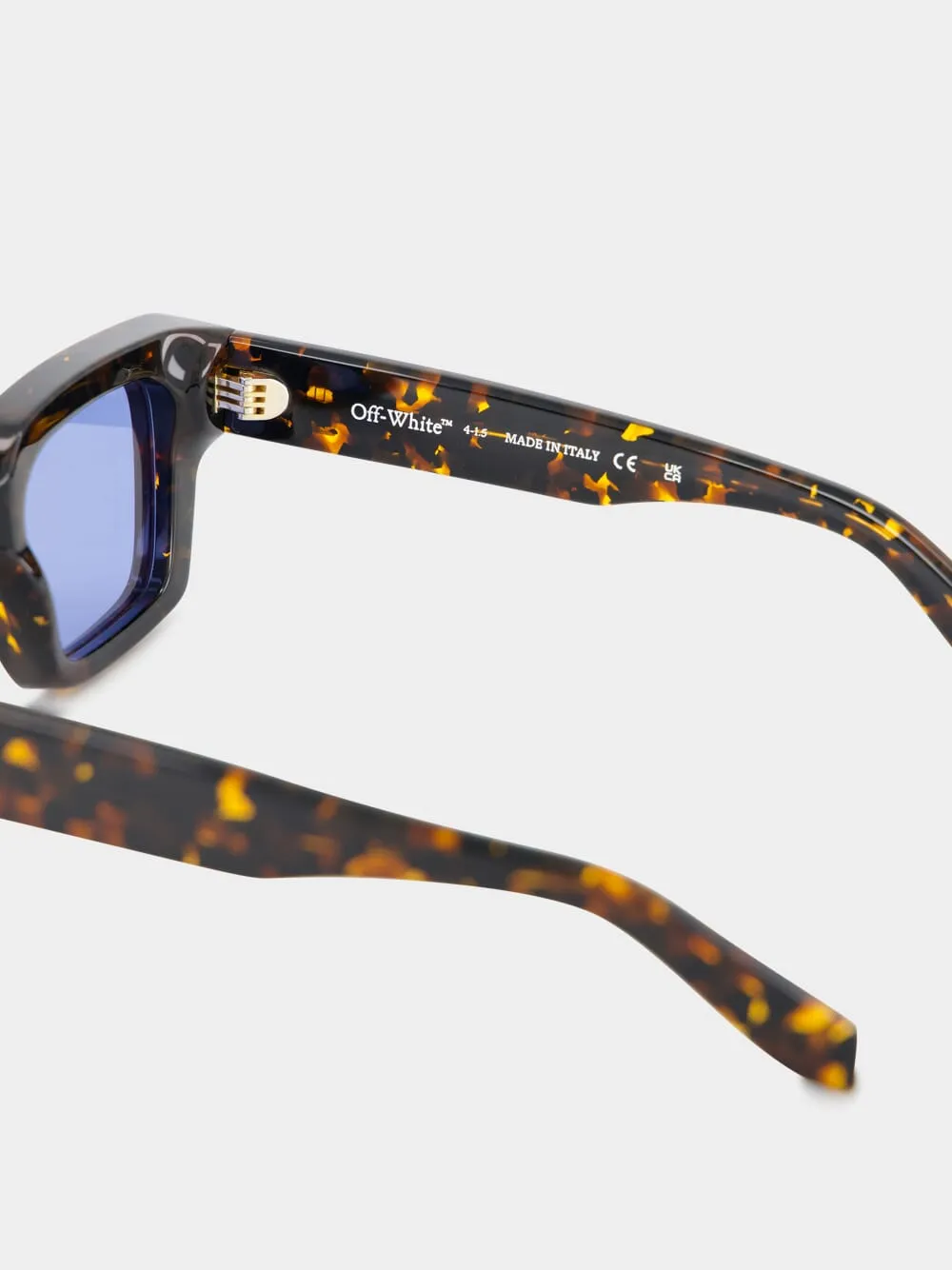 Havana and Blue Virgil Square Sunglasses sold by Fashion Clinic product image thumbnail 4