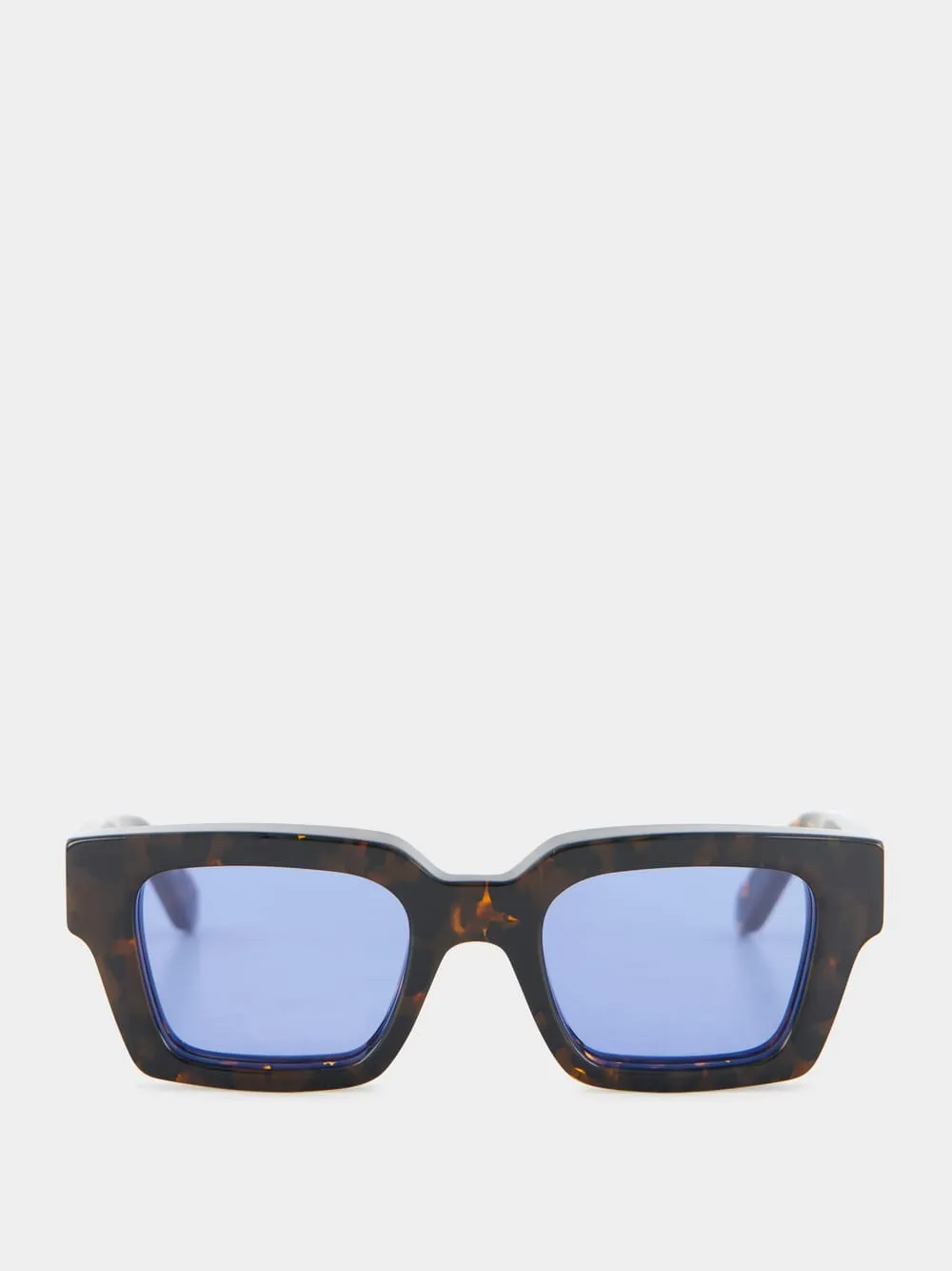 Havana and Blue Virgil Square Sunglasses sold by Fashion Clinic