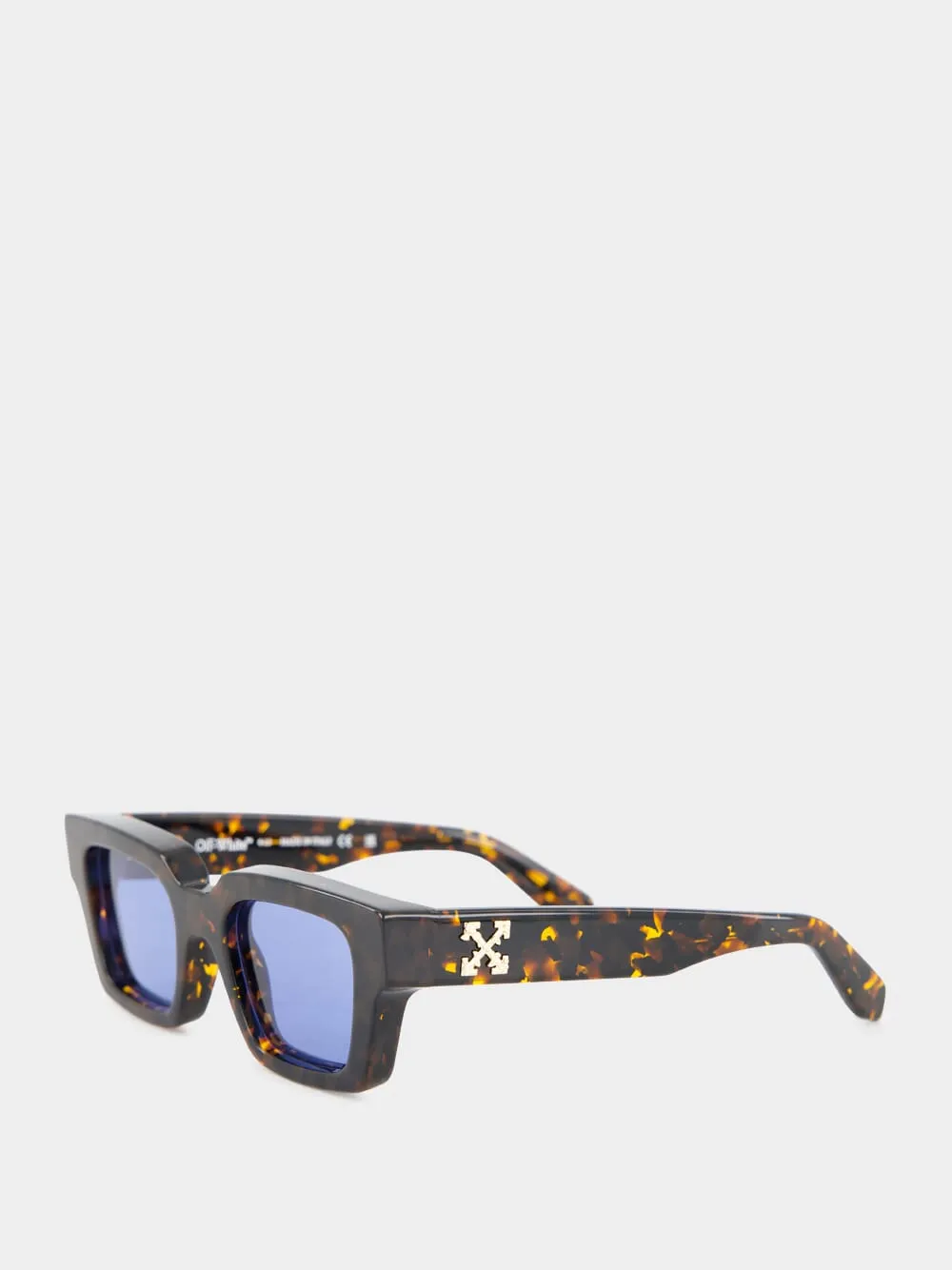 Havana and Blue Virgil Square Sunglasses sold by Fashion Clinic product image thumbnail 3