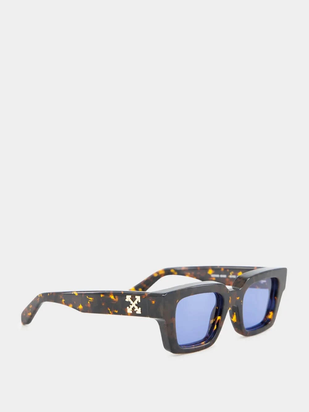 Havana and Blue Virgil Square Sunglasses sold by Fashion Clinic product image thumbnail 2