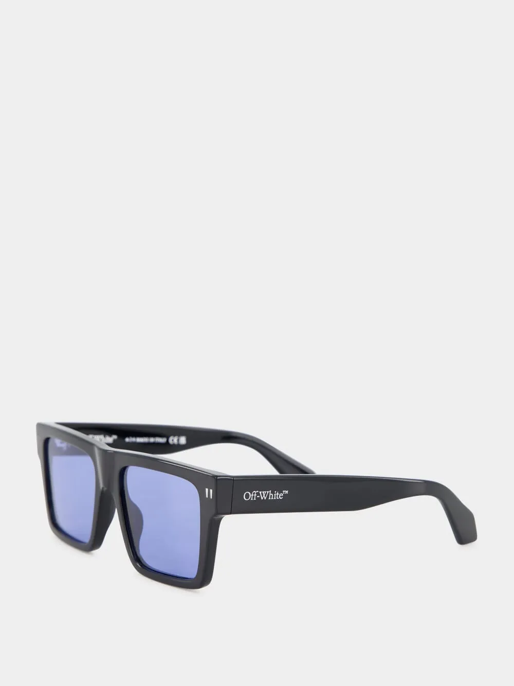 Black and Blue Lawton Square Sunglasses sold by Fashion Clinic product image thumbnail 3