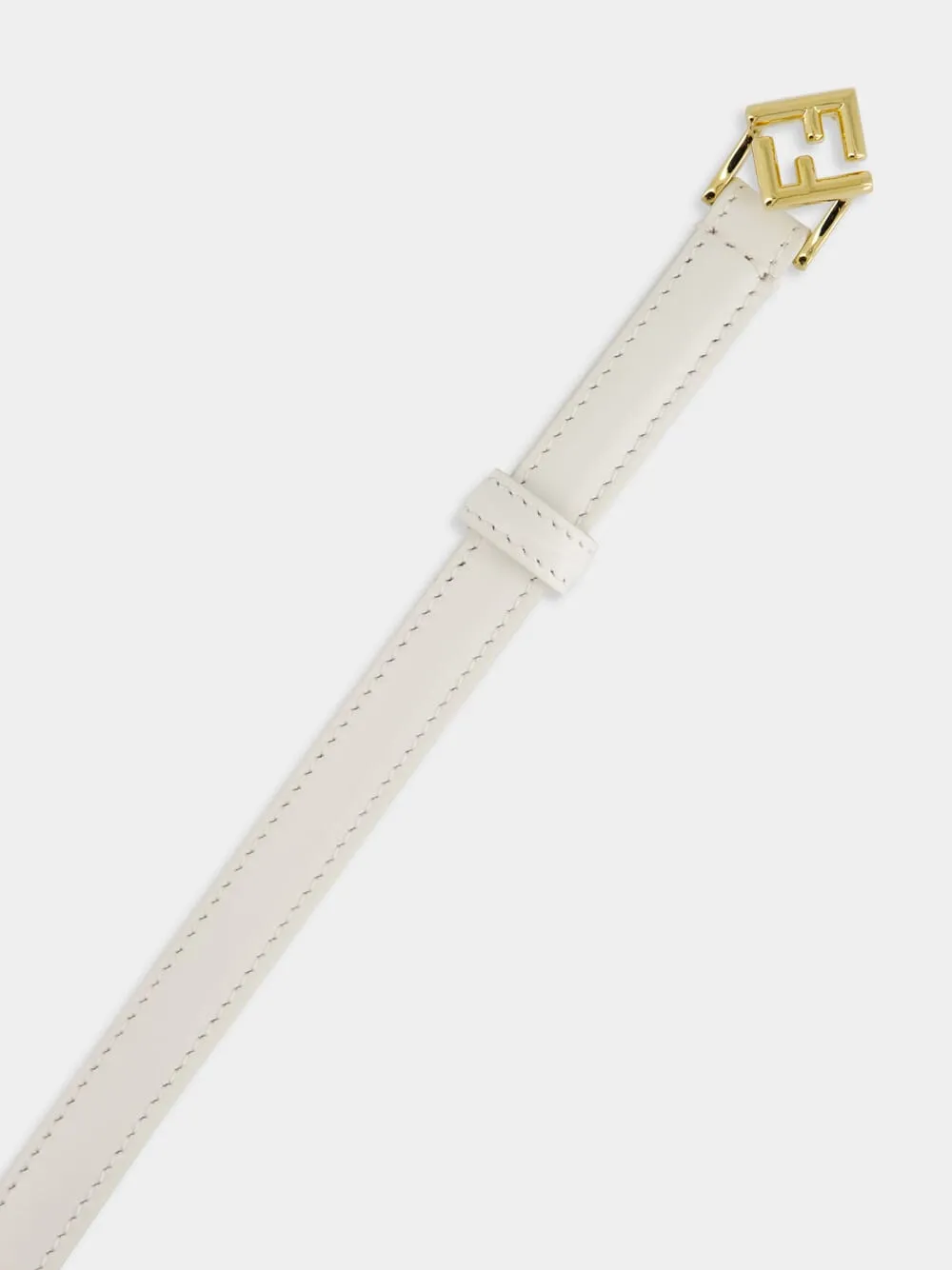 White FF Diamonds Leather Belt sold by Fashion Clinic product image thumbnail 2