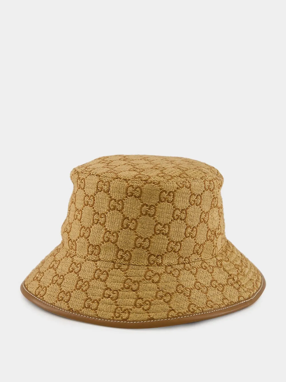 Camel GG Raffia Bucket Hat sold by Fashion Clinic product image thumbnail 2