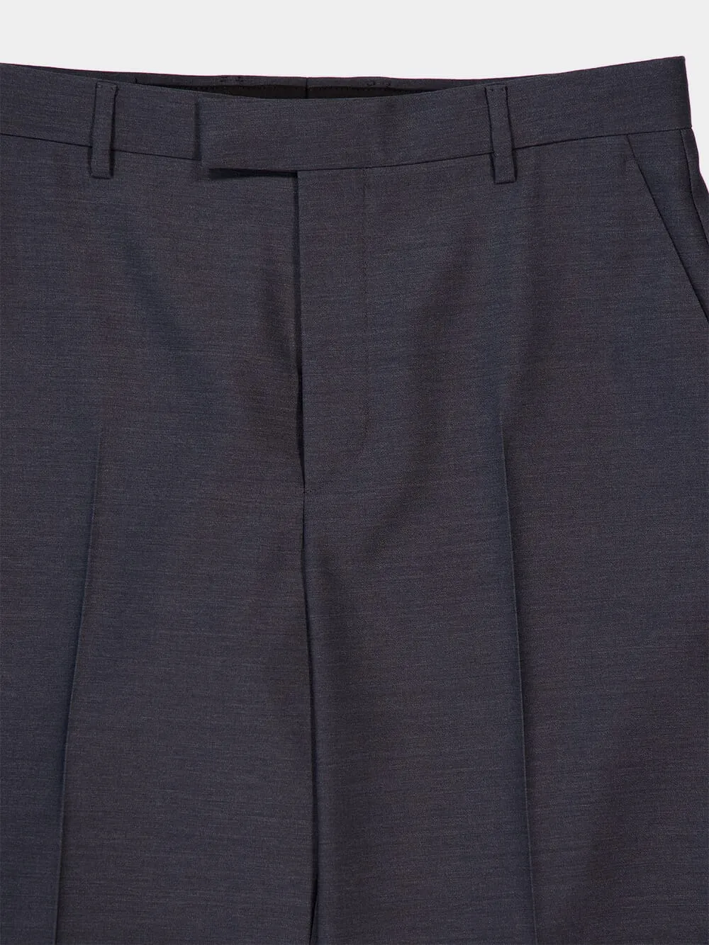 Grey Oversized Low-Waist Wool Trousers sold by Fashion Clinic product image thumbnail 3