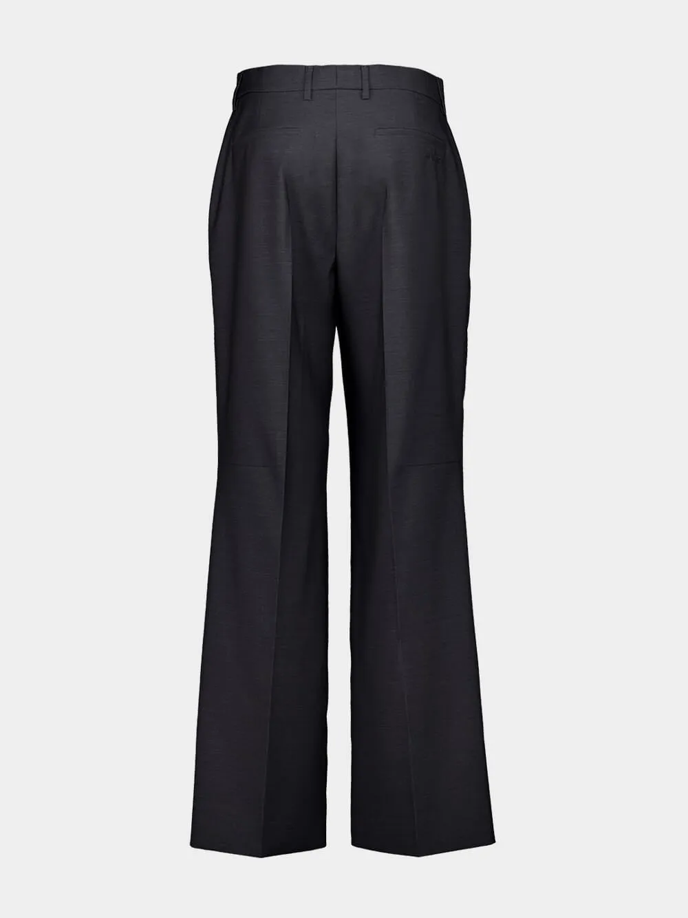 Grey Oversized Low-Waist Wool Trousers sold by Fashion Clinic product image thumbnail 2