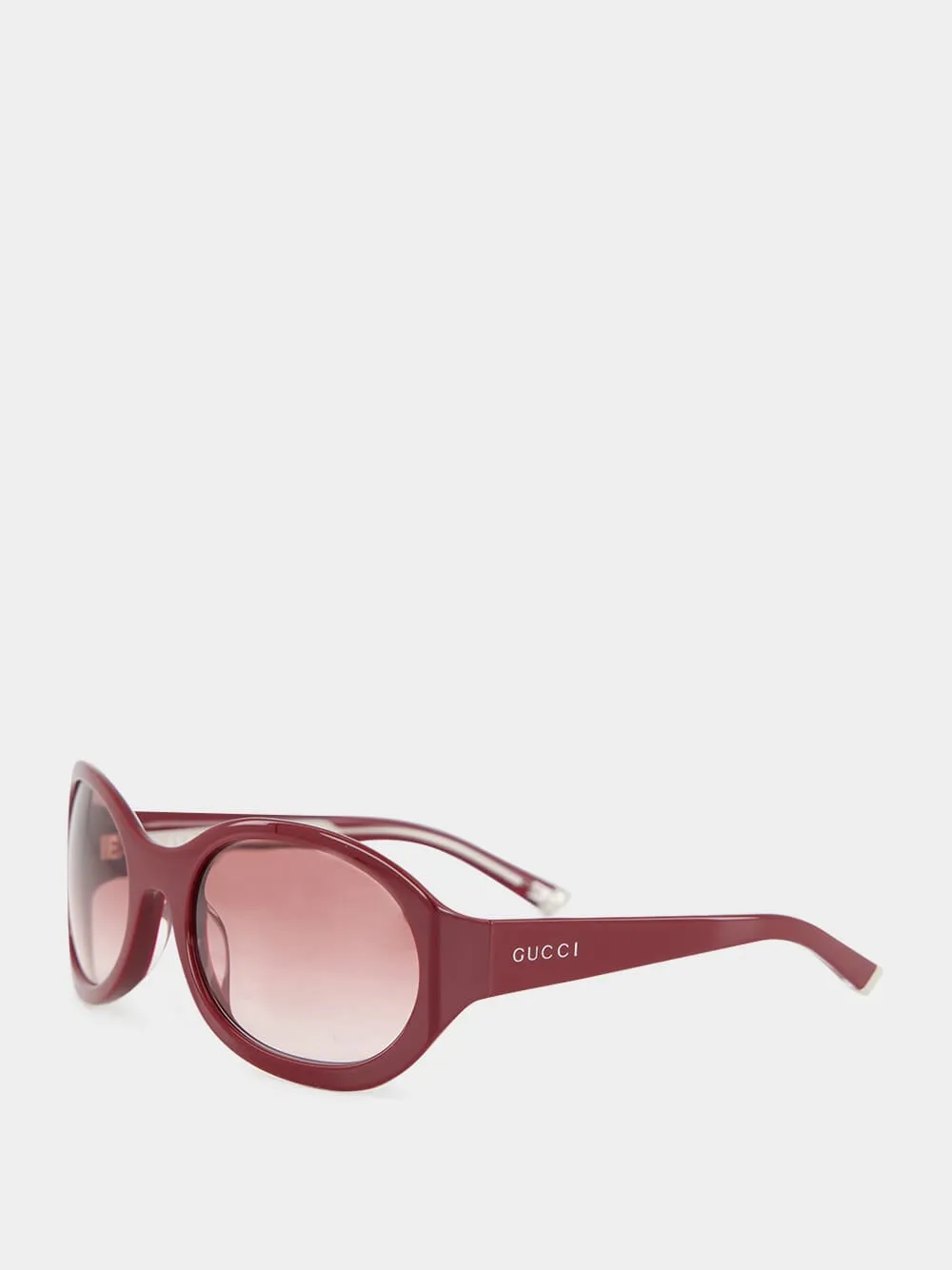 Rosso Ancora Red Round Frame Sunglasses sold by Fashion Clinic product image thumbnail 3