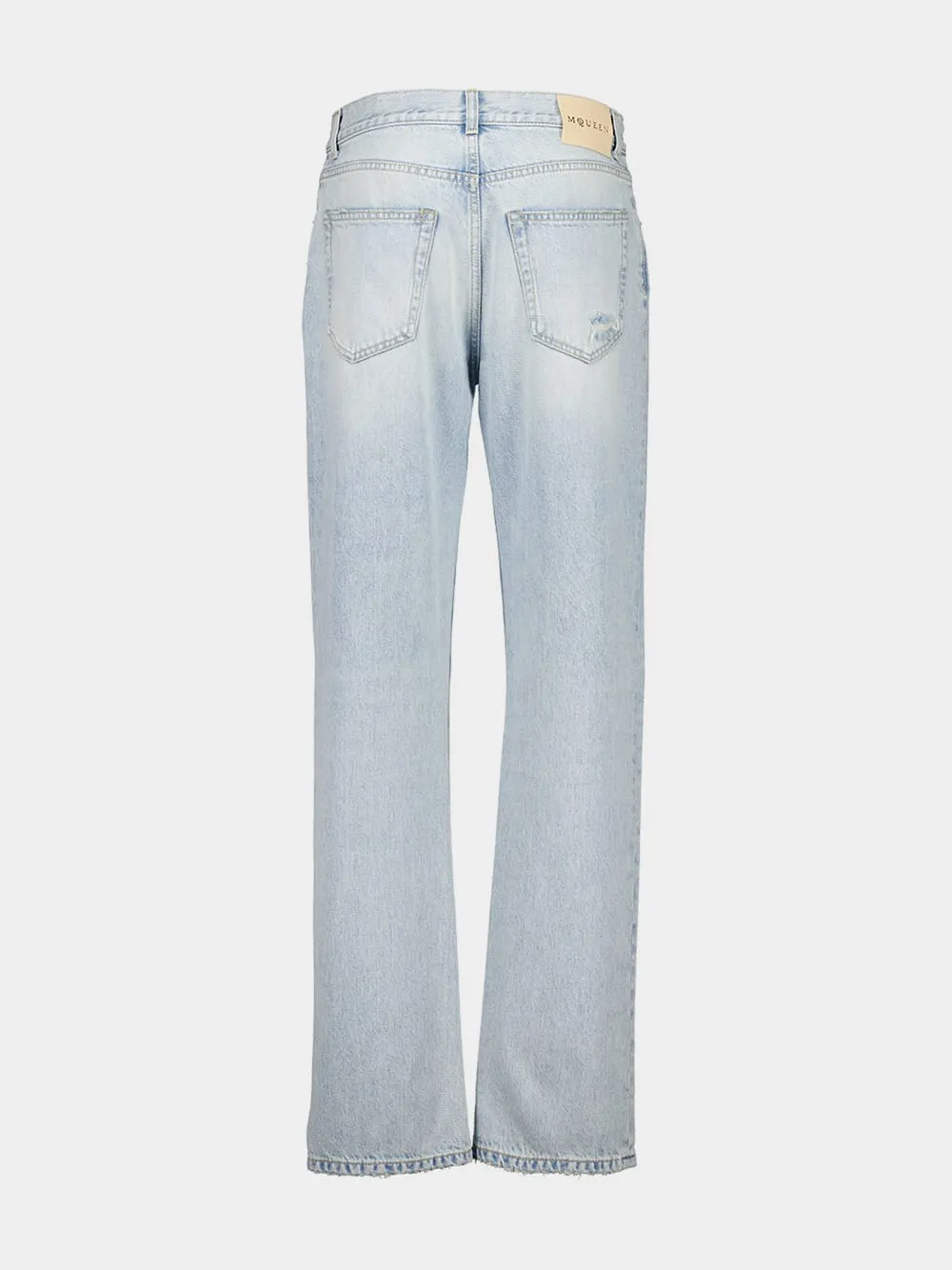Washed Blue Stonewashed Slim Fit Jeans sold by Fashion Clinic product image thumbnail 2