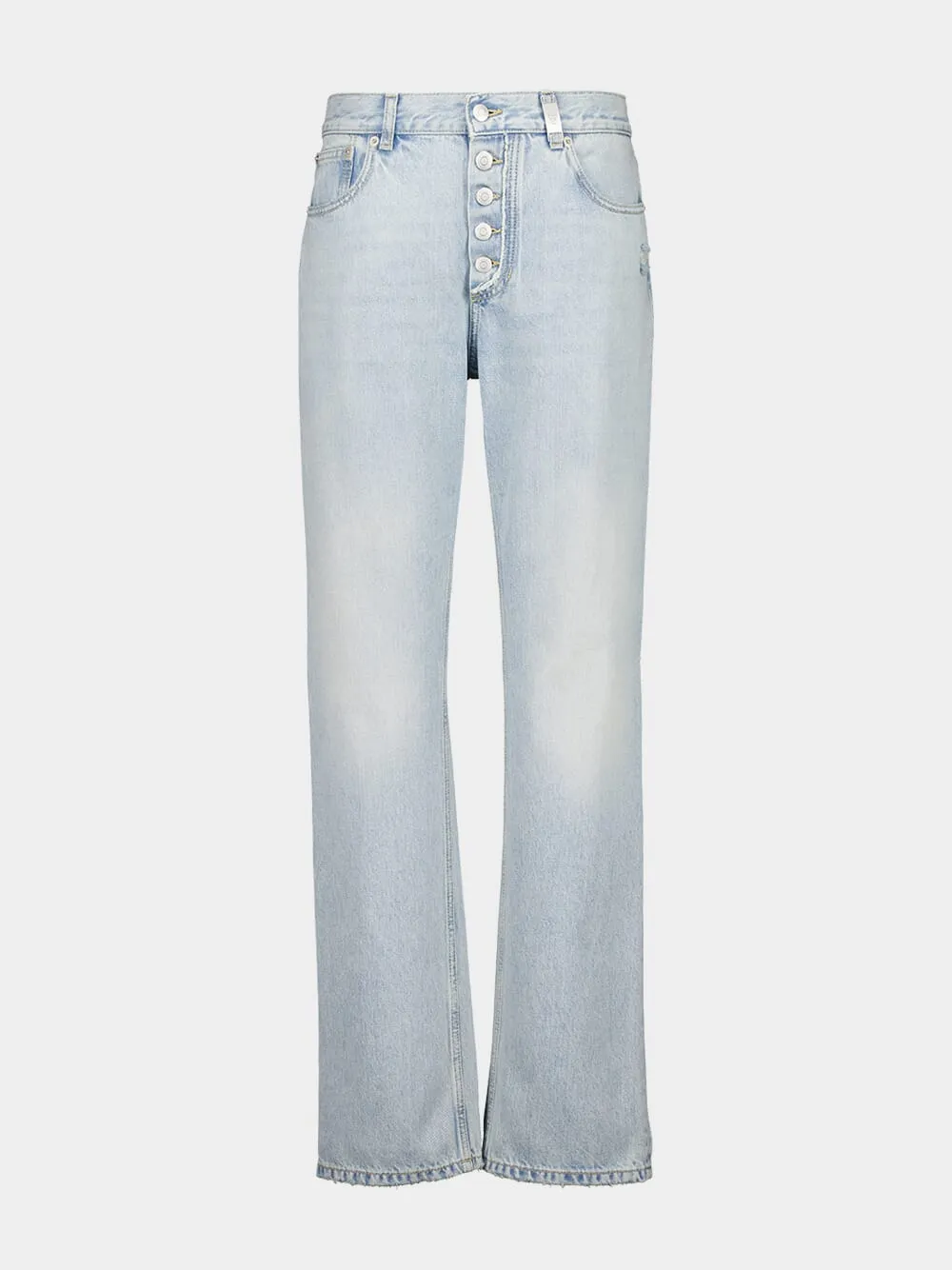 Washed Blue Stonewashed Slim Fit Jeans sold by Fashion Clinic