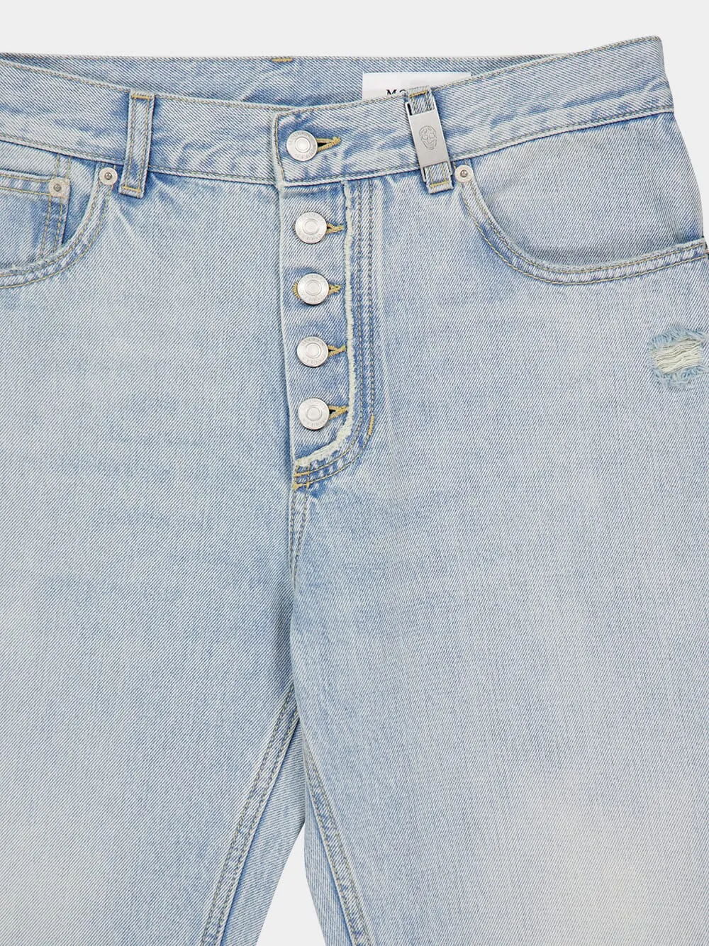 Washed Blue Stonewashed Slim Fit Jeans sold by Fashion Clinic product image thumbnail 3