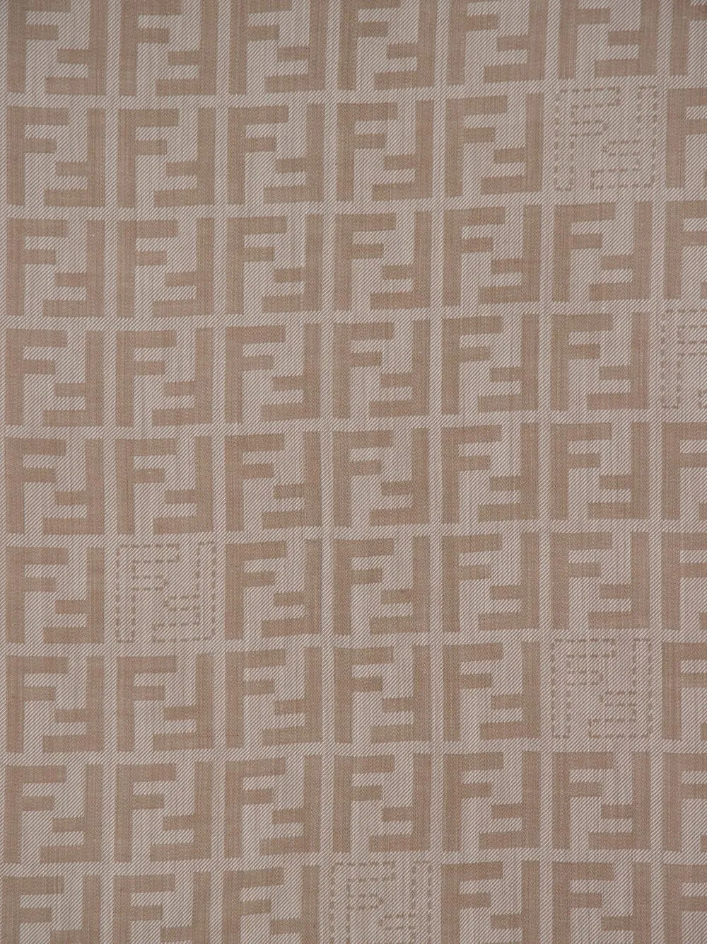 Beige FF Jacquard Wool Scarf sold by Fashion Clinic product image thumbnail 2
