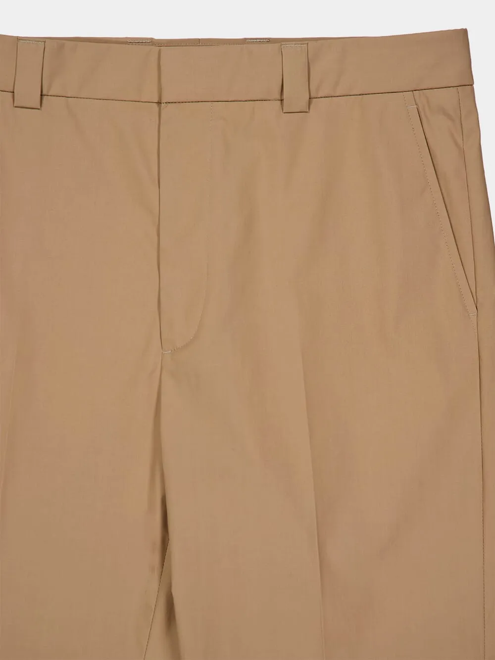 Beige Cotton Poplin Pants sold by Fashion Clinic product image thumbnail 3
