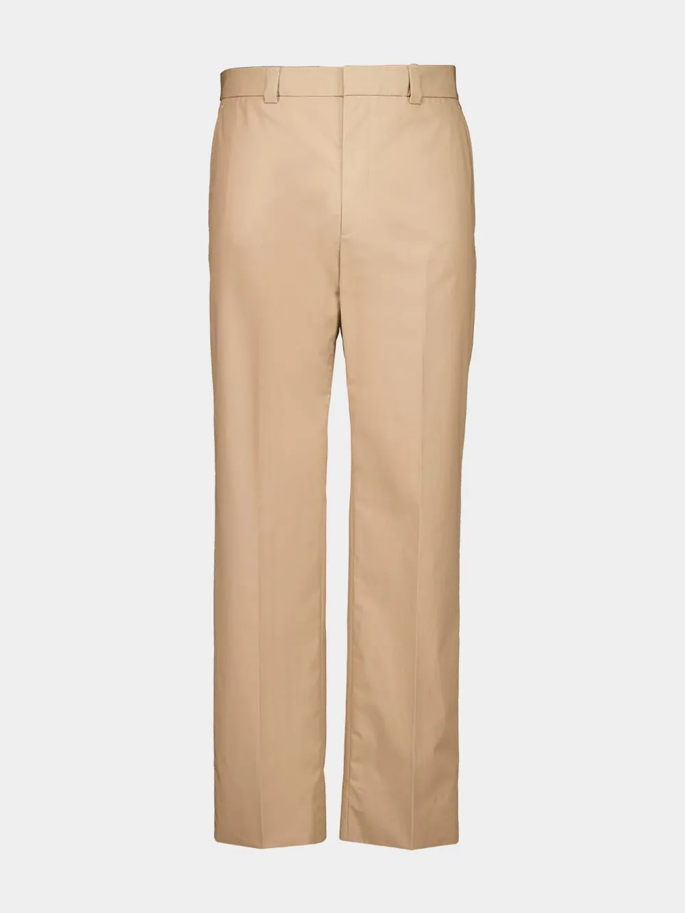 Beige Cotton Poplin Pants sold by Fashion Clinic