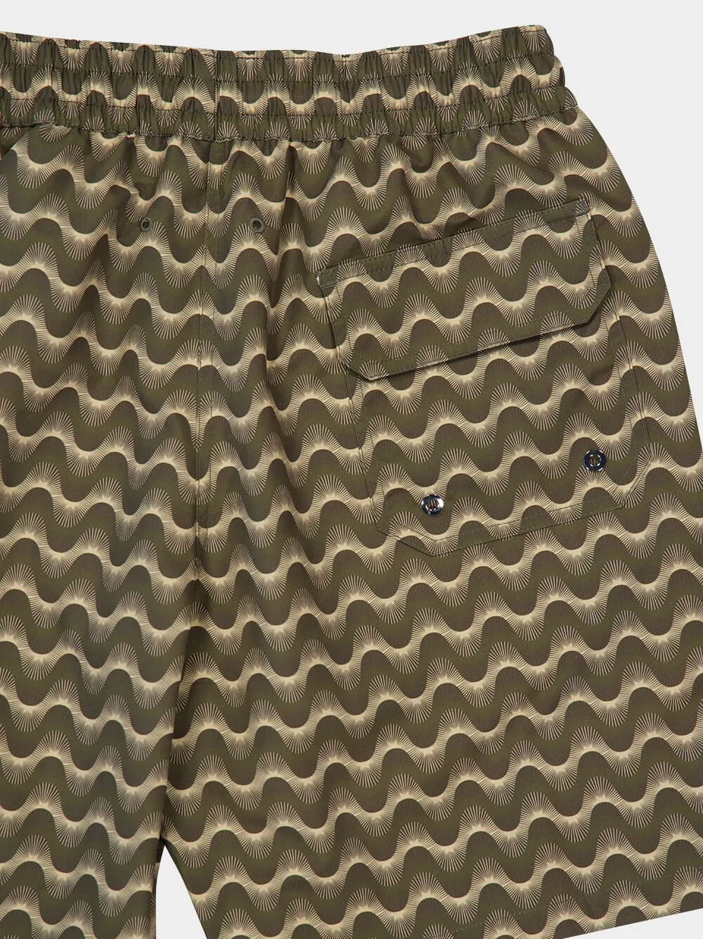 Dark Olive & Dried Moss Raio do Sol Santos Swim Shorts sold by Fashion Clinic product image thumbnail 4