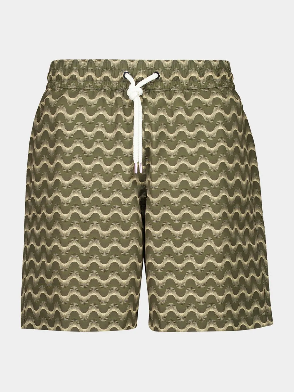 Dark Olive & Dried Moss Raio do Sol Santos Swim Shorts sold by Fashion Clinic