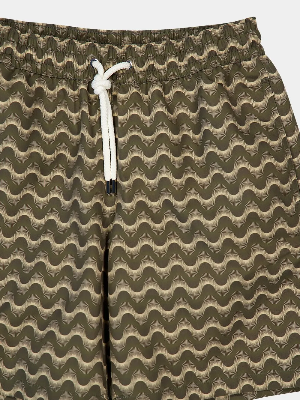 Dark Olive & Dried Moss Raio do Sol Santos Swim Shorts sold by Fashion Clinic product image thumbnail 3