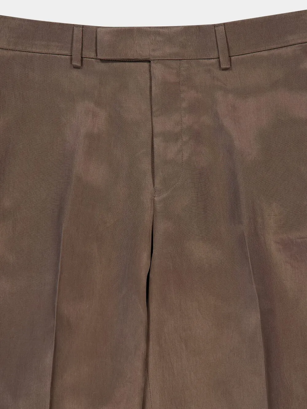 Brown Straight-Fit Pleated Trousers sold by Fashion Clinic product image thumbnail 3