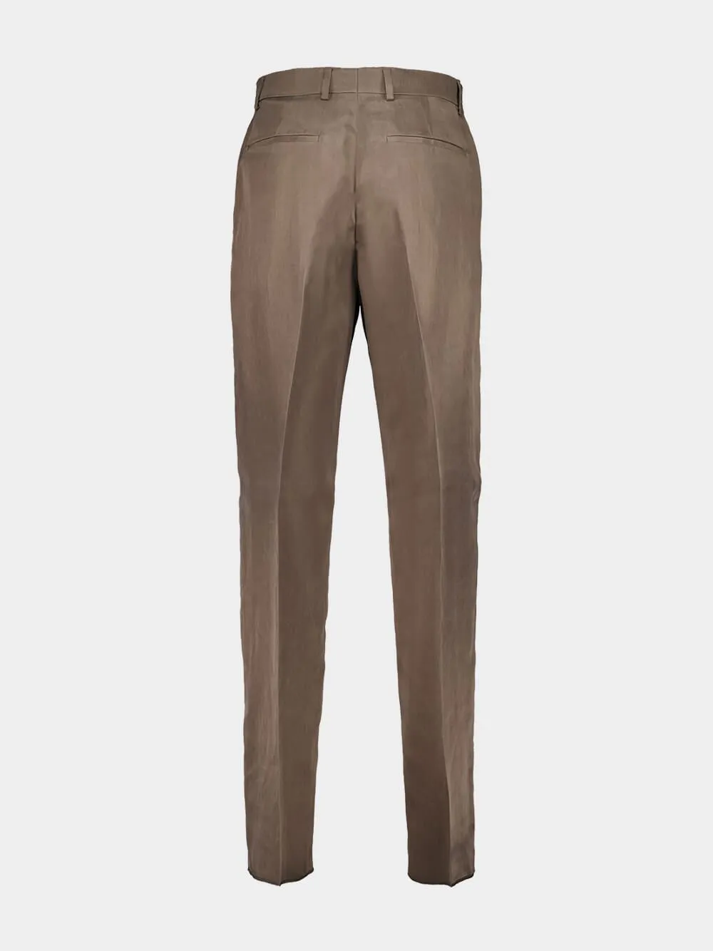 Brown Straight-Fit Pleated Trousers sold by Fashion Clinic product image thumbnail 2