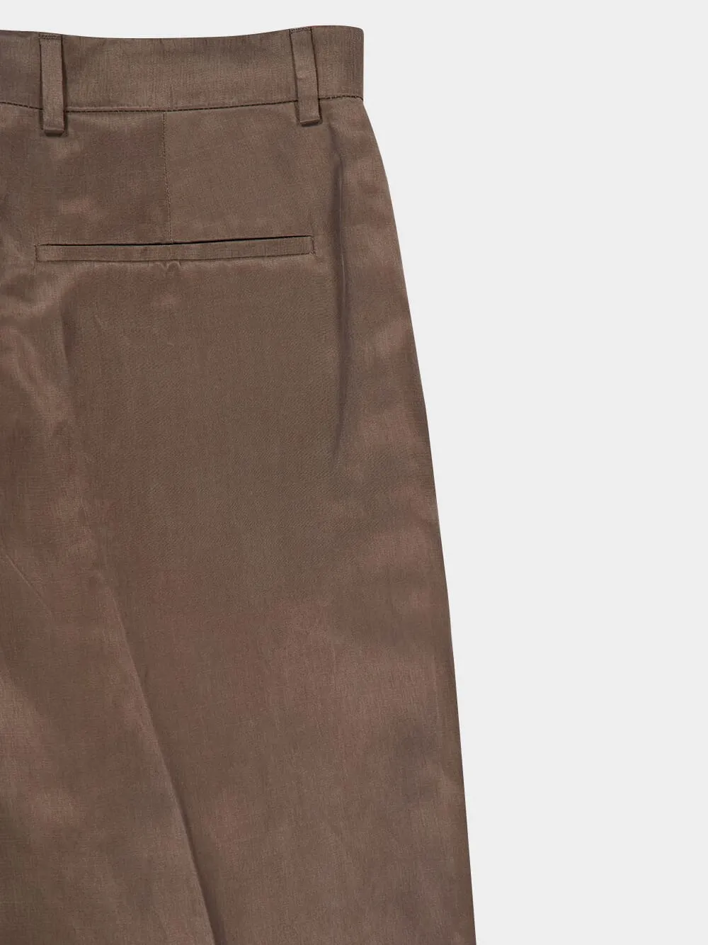 Brown Straight-Fit Pleated Trousers sold by Fashion Clinic product image thumbnail 4