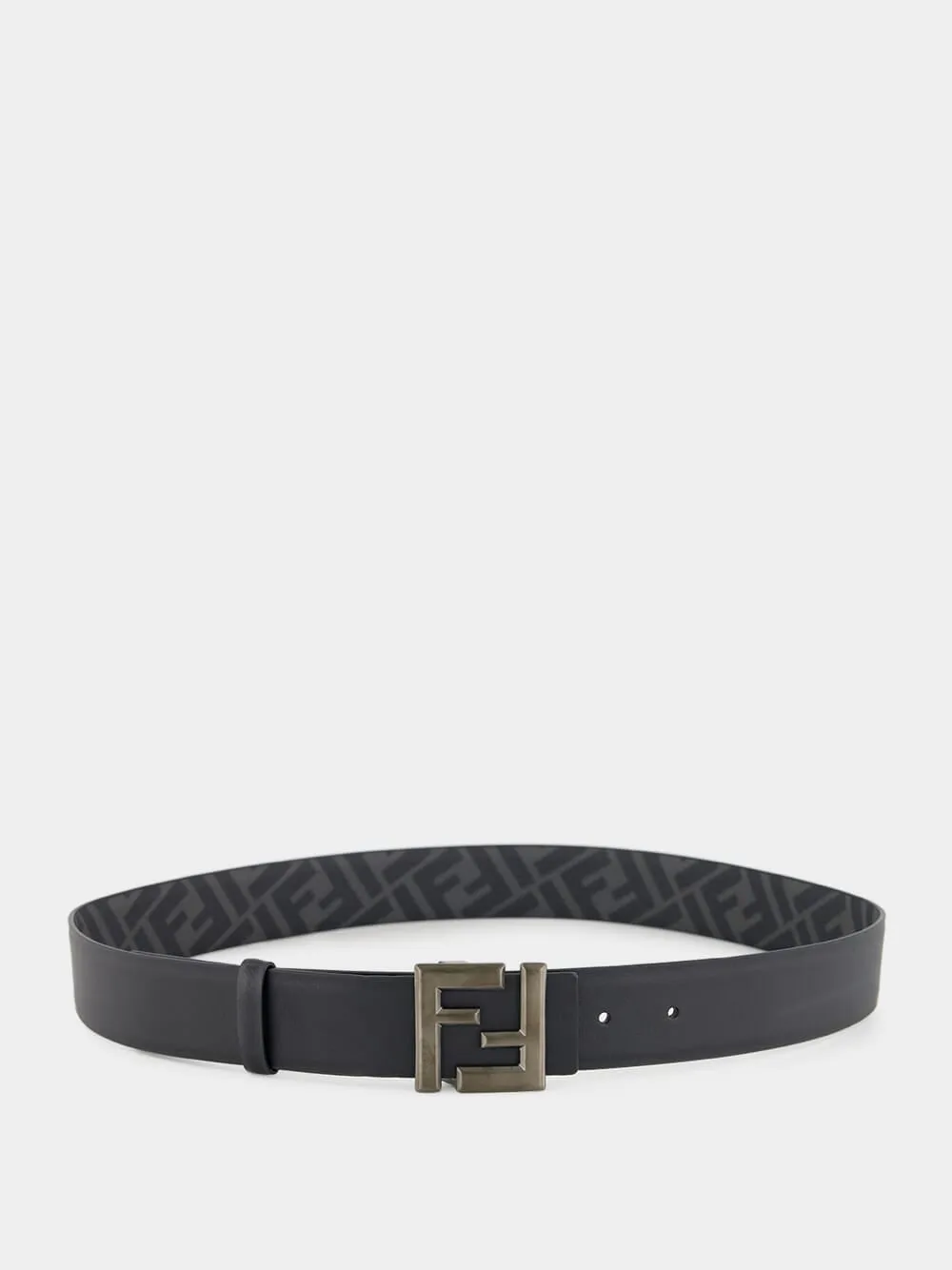 Black FF Squared Reversible Belt sold by Fashion Clinic