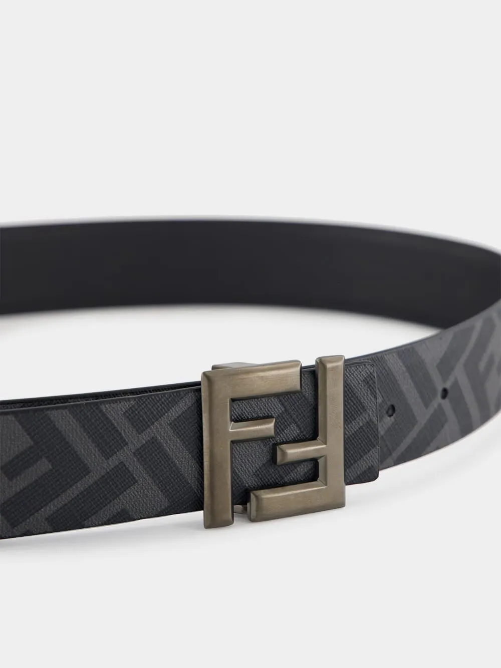 Black FF Squared Reversible Belt sold by Fashion Clinic product image thumbnail 4