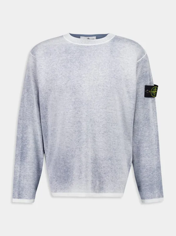 Light Grey Hand Light Organic Cotton Crewneck Jumper sold by Fashion Clinic