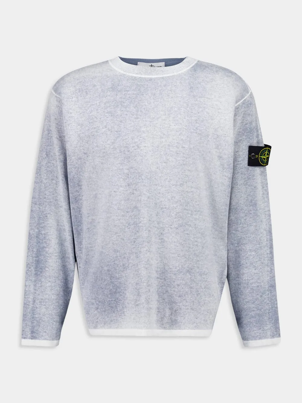 Light Grey Hand Light Organic Cotton Crewneck Jumper sold by Fashion Clinic