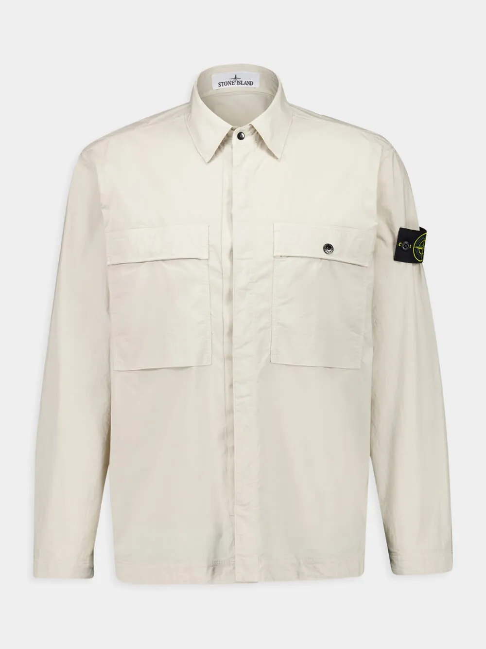 Sand Stretch Cotton Tela Overshirt sold by Fashion Clinic