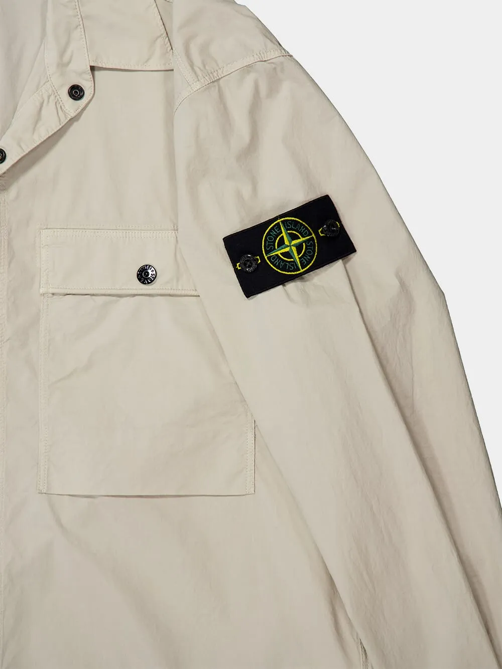 Sand Stretch Cotton Tela Overshirt sold by Fashion Clinic product image thumbnail 5