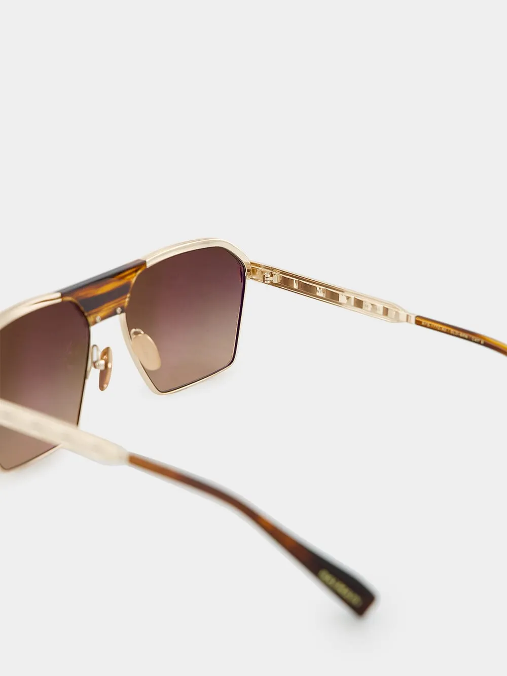 Gold Sergeant Aviator Sunglasses sold by Fashion Clinic product image thumbnail 4