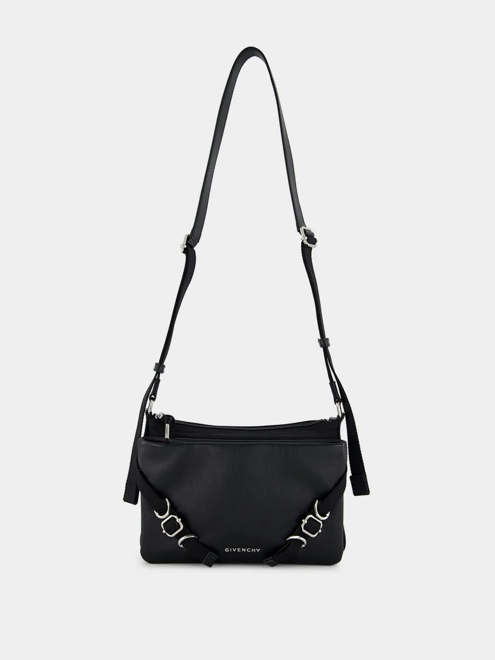 Black Voyou Skinny Crossbody Bag in Grained Leather sold by Fashion Clinic product image thumbnail 2
