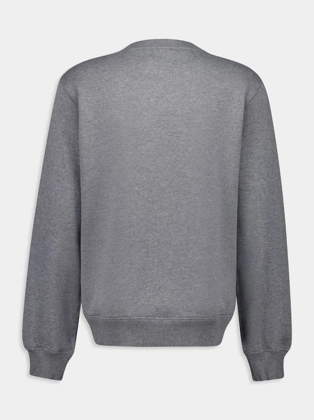 Grey Cotton Sweatshirt with Branded Tag sold by Fashion Clinic product image thumbnail 2