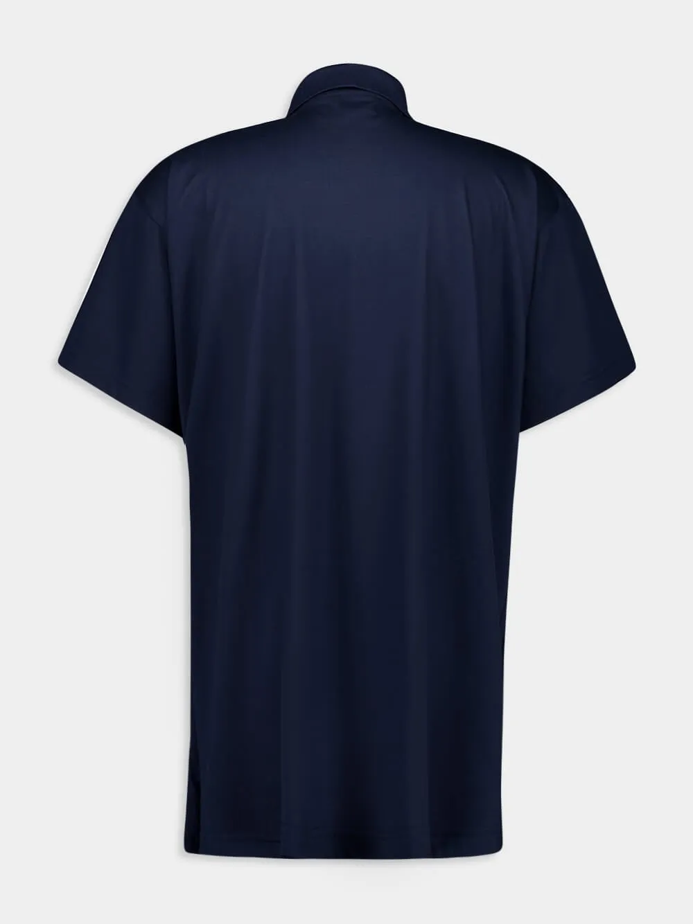 Navy Blue Intertwined Cotton Piqué Polo sold by Fashion Clinic product image thumbnail 2